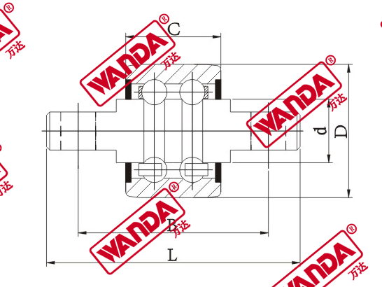 MGxxA6-x Single row of balls end beveled straight cylindrical forklift truck gantry rollers forklift truck gantry rollers